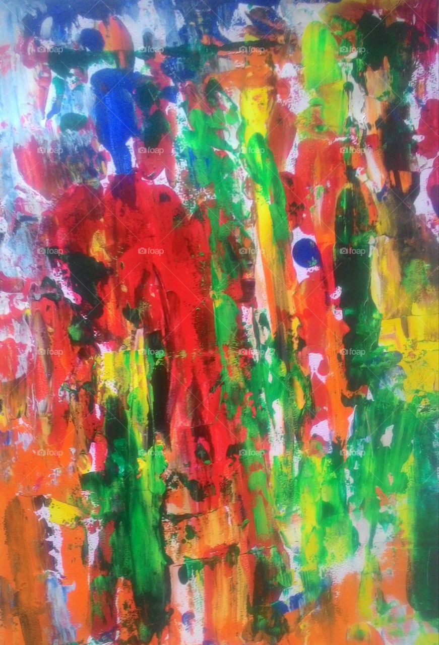 abstract painting full of colors