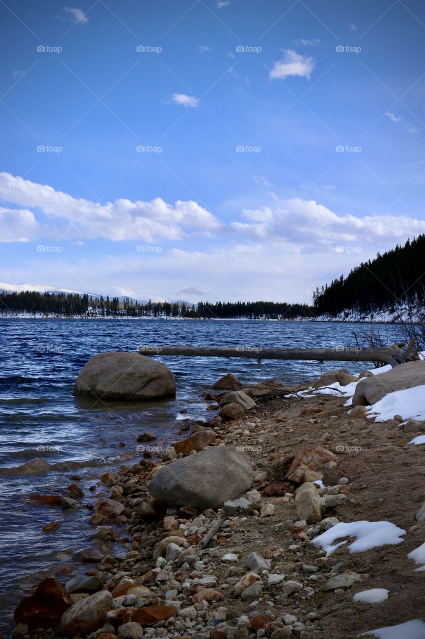 A walk down the shoreline on a cold winter day.