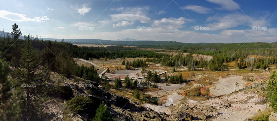 Panoramic view of mountain against sky