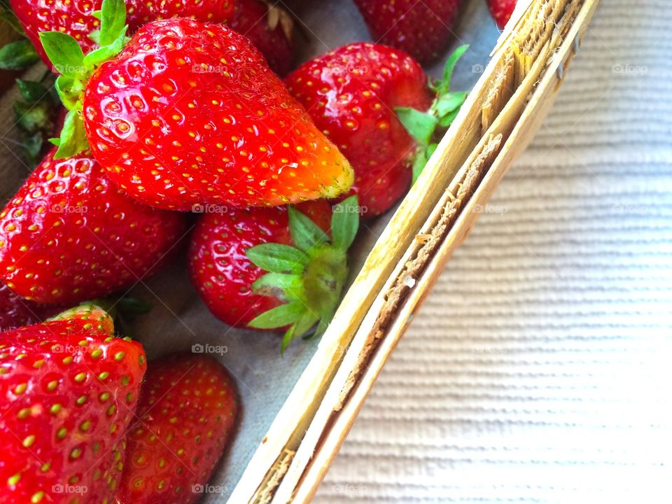 Strawberries in a box