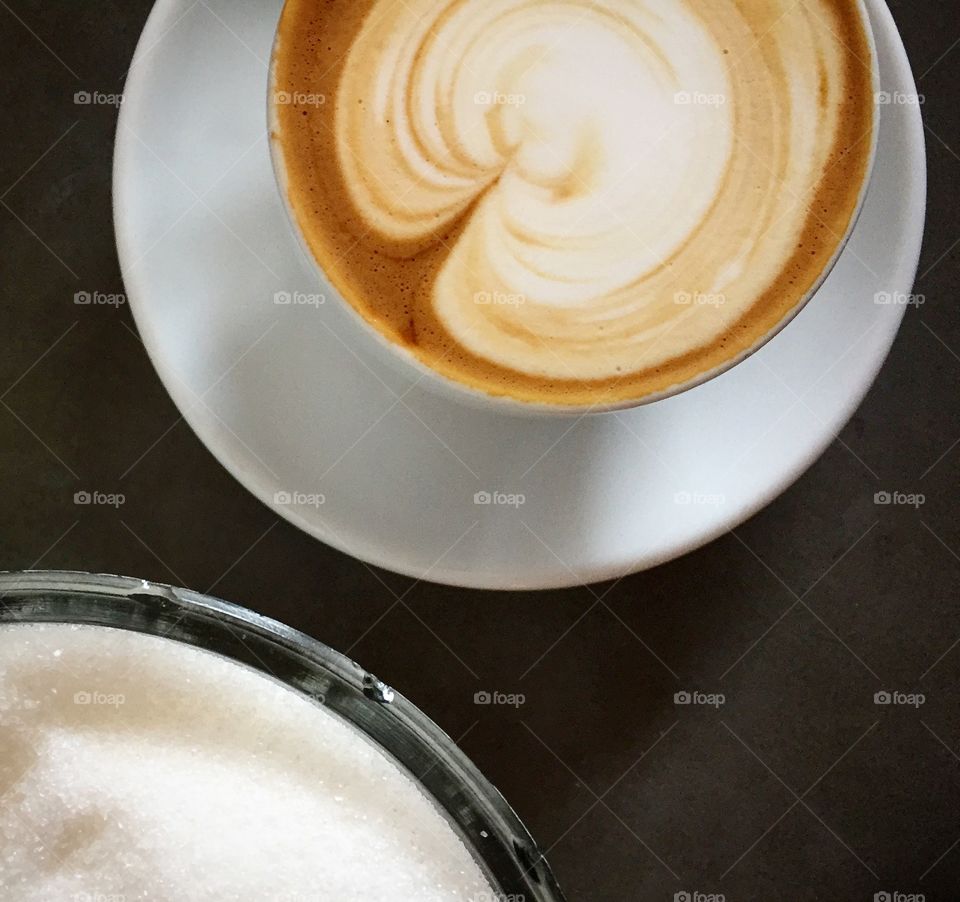 Cappuccino with sugar