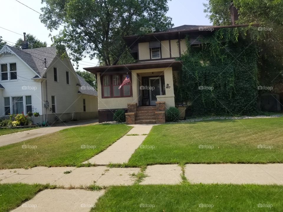 Home, House, Lawn, Building, Architecture