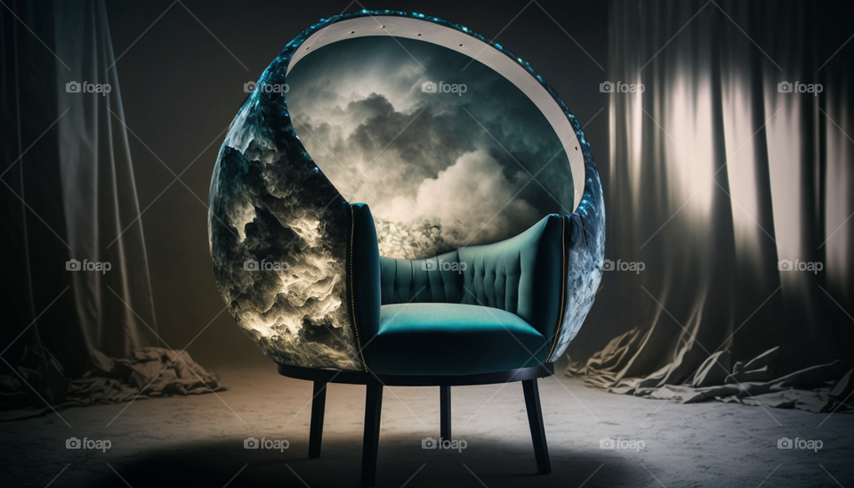 a medical chair with cloud