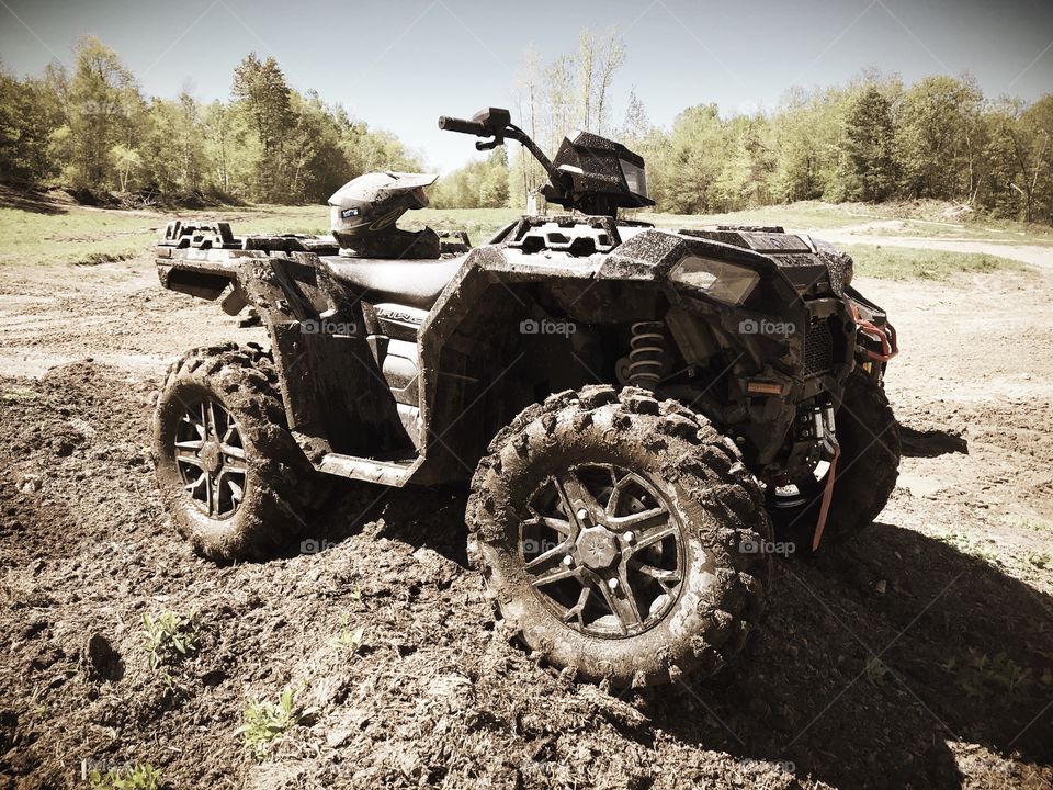 ATV, Polaris, Sportsman 1000XP, Can-Am, Trail Riding, Water, Friends, Fast, Mud, Sand, Dirt, Four Wheeling. 

