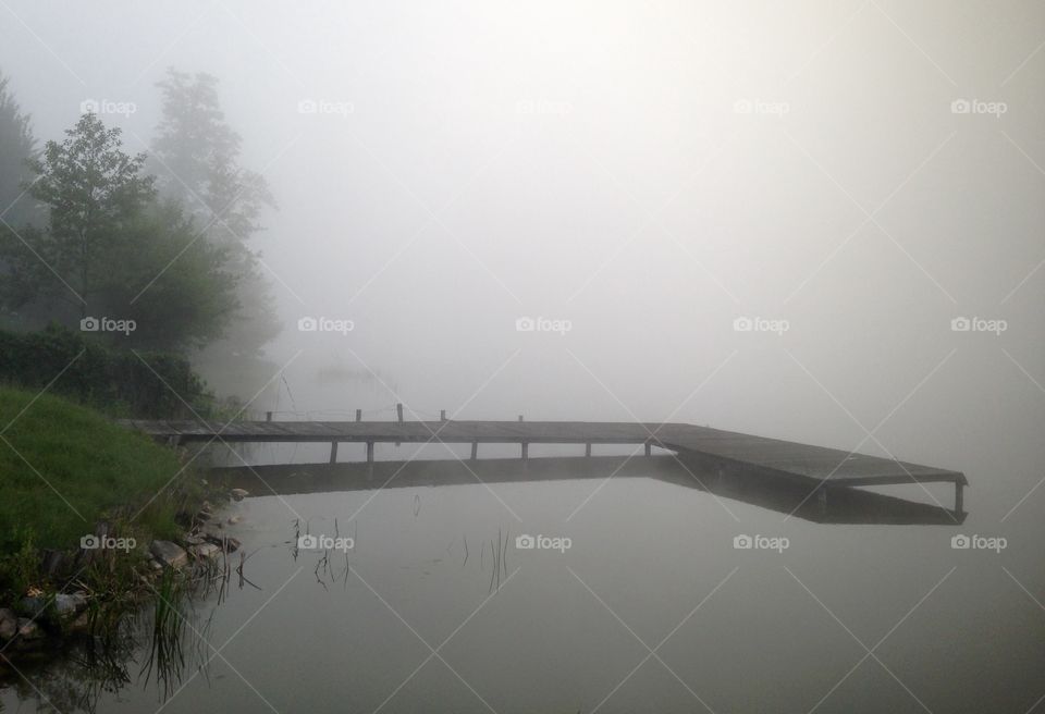 Water, Fog, River, No Person, Mist