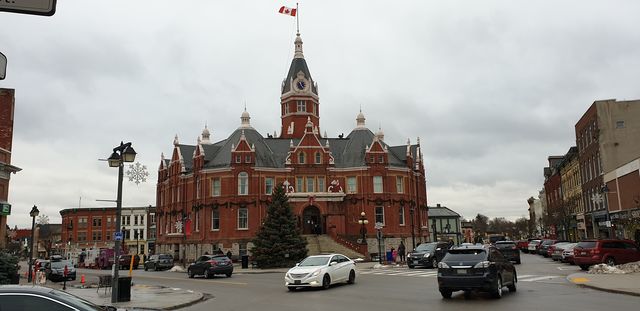 Stratford Town Hall, Ontario, Canada, Christmas day time
