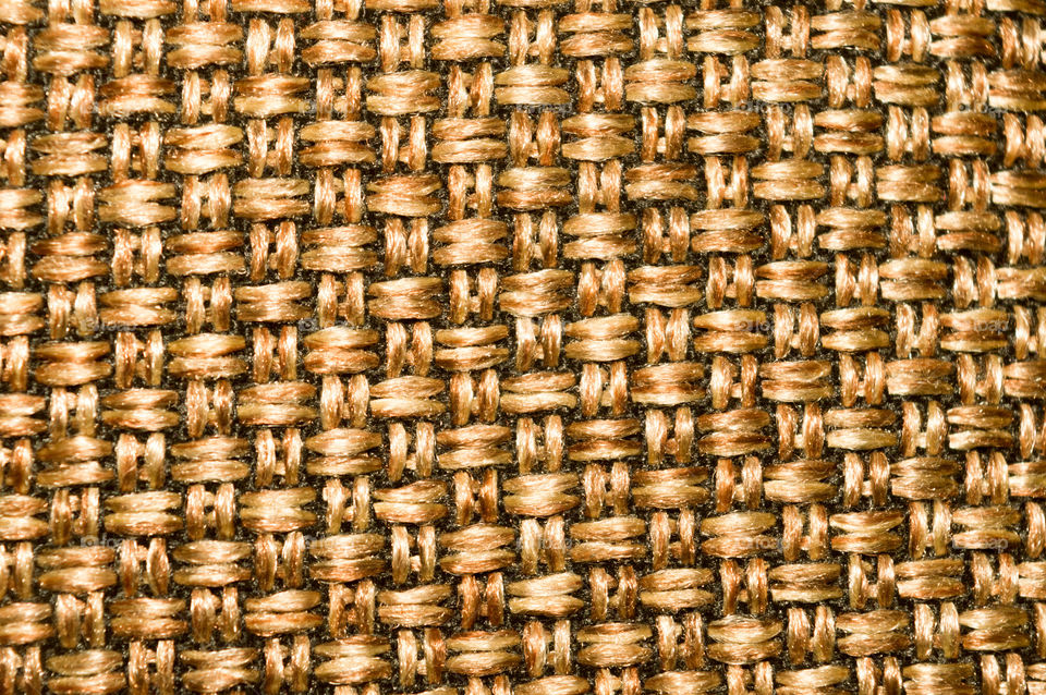 Burlap Sack pattern of Metal gold color for floor design or external wall decoration of a modern building with vibrant shiny material. Can use in fashion, handbags packaging cases or luxury items.