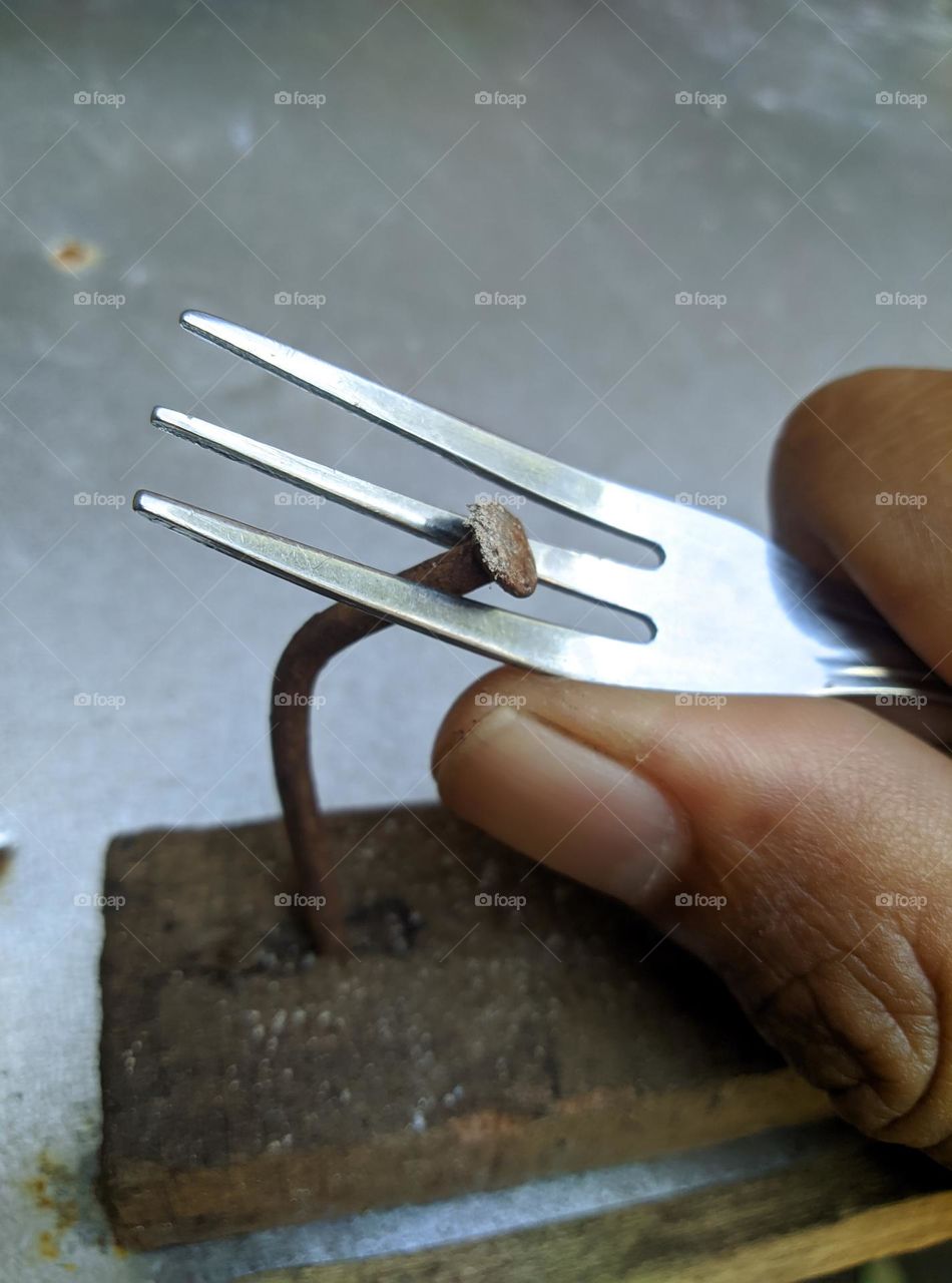 And finally nail surrendered to Fork