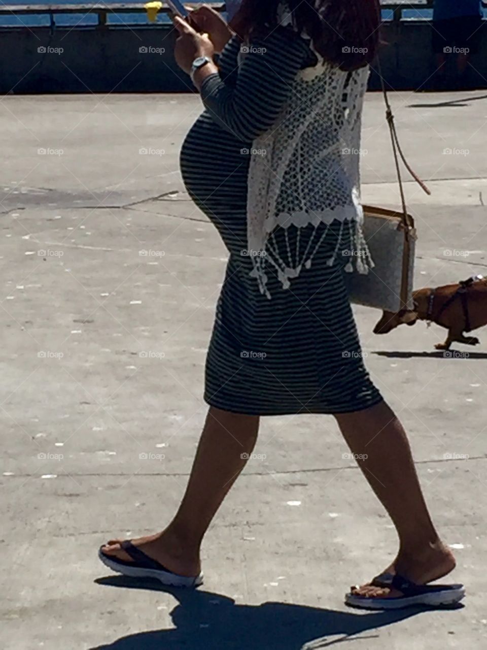 Fabulous and fashionable pregnant California mom
