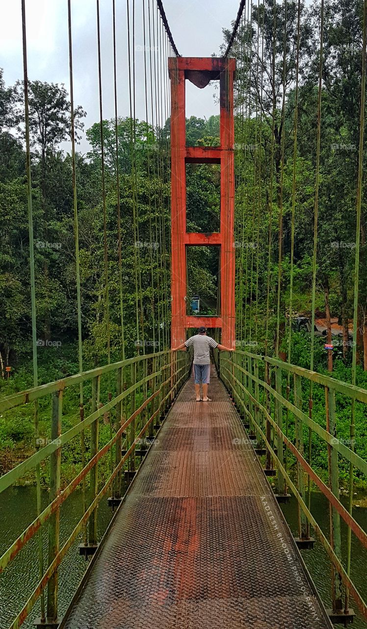 Hanging Bridge in Kerala.