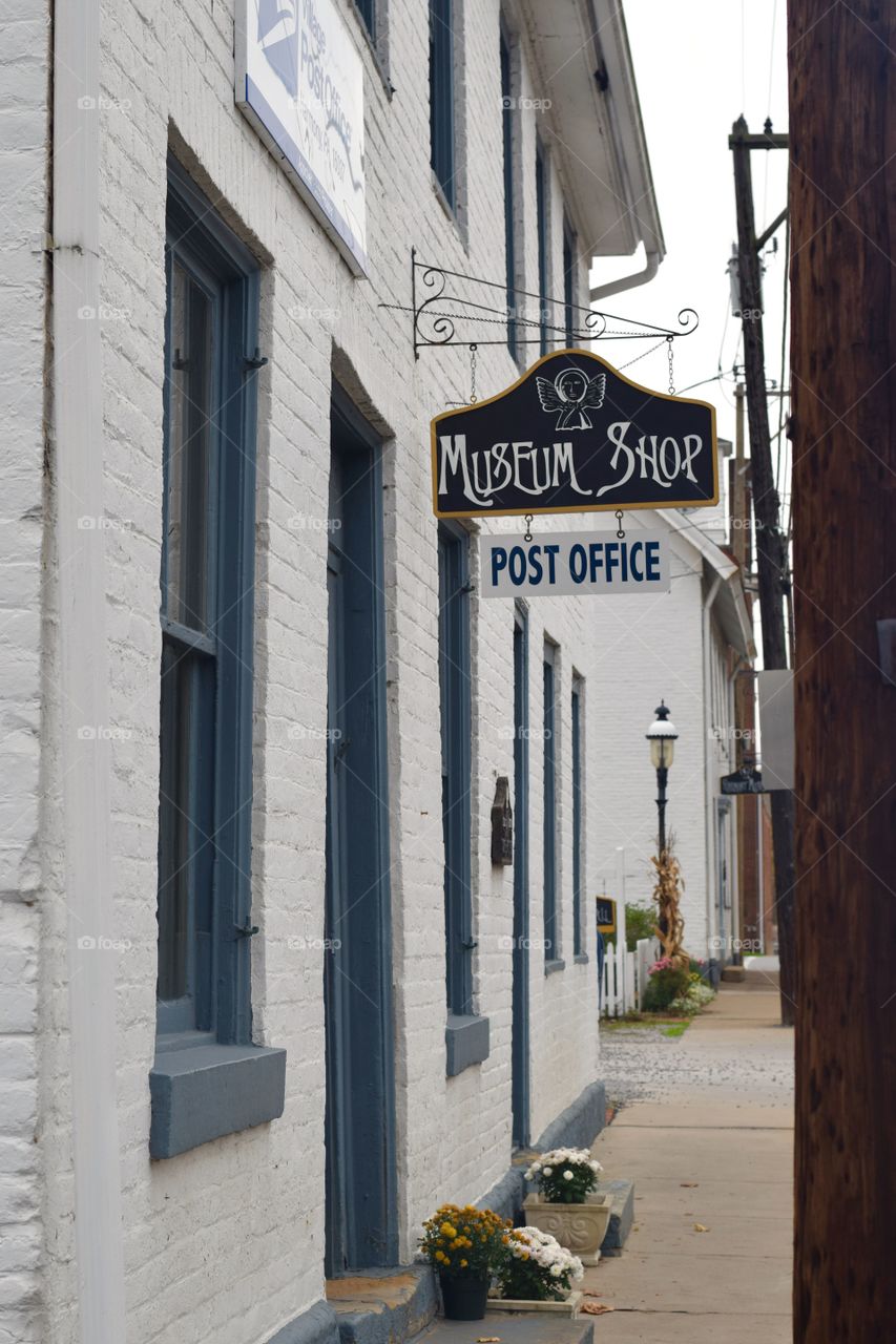 Museum/post office sign