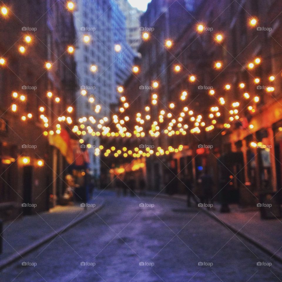 Christmas time, Stone street, New York