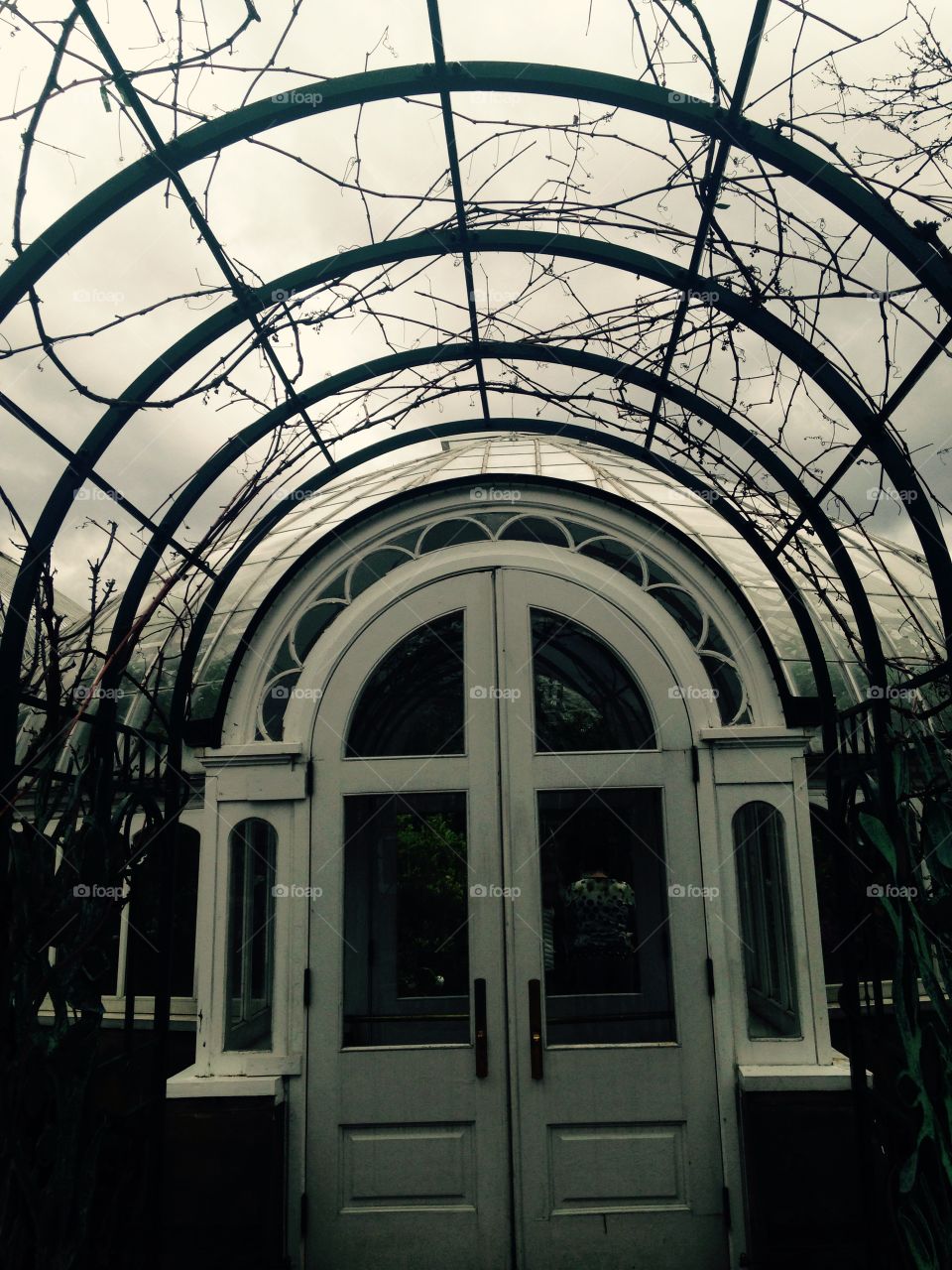 Open Doors. Outside the Phipps Greenhouse in Pittsburgh. 