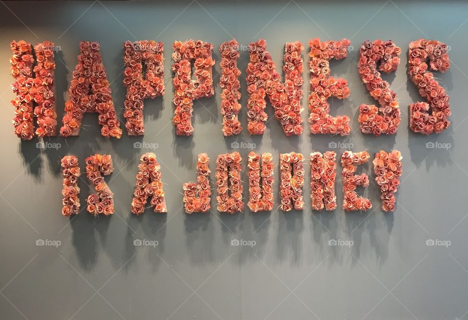 Text made from flowers