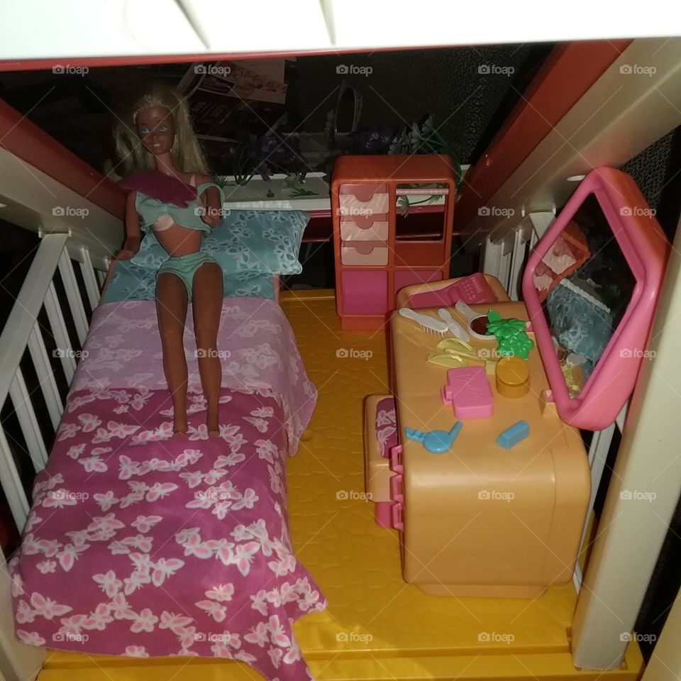Barbie in bedroom