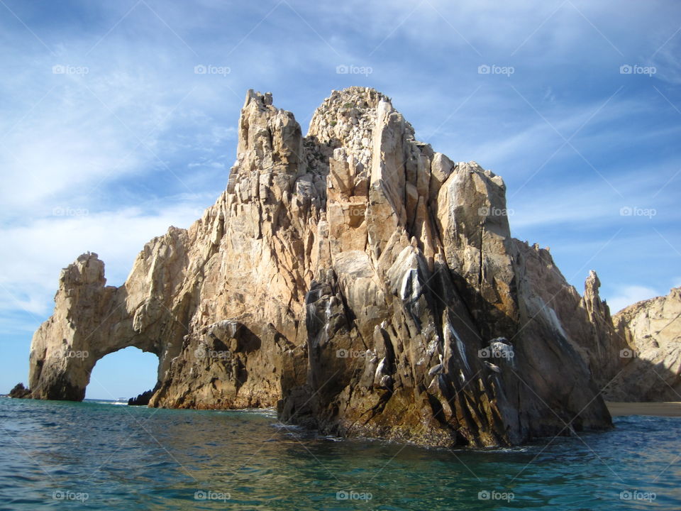 Eye of the Needle Stone Archway Cabo San Lucas - shot taken from a kayak