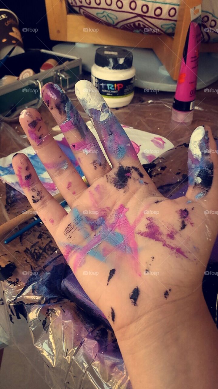 I'm a bit messy when I paint..