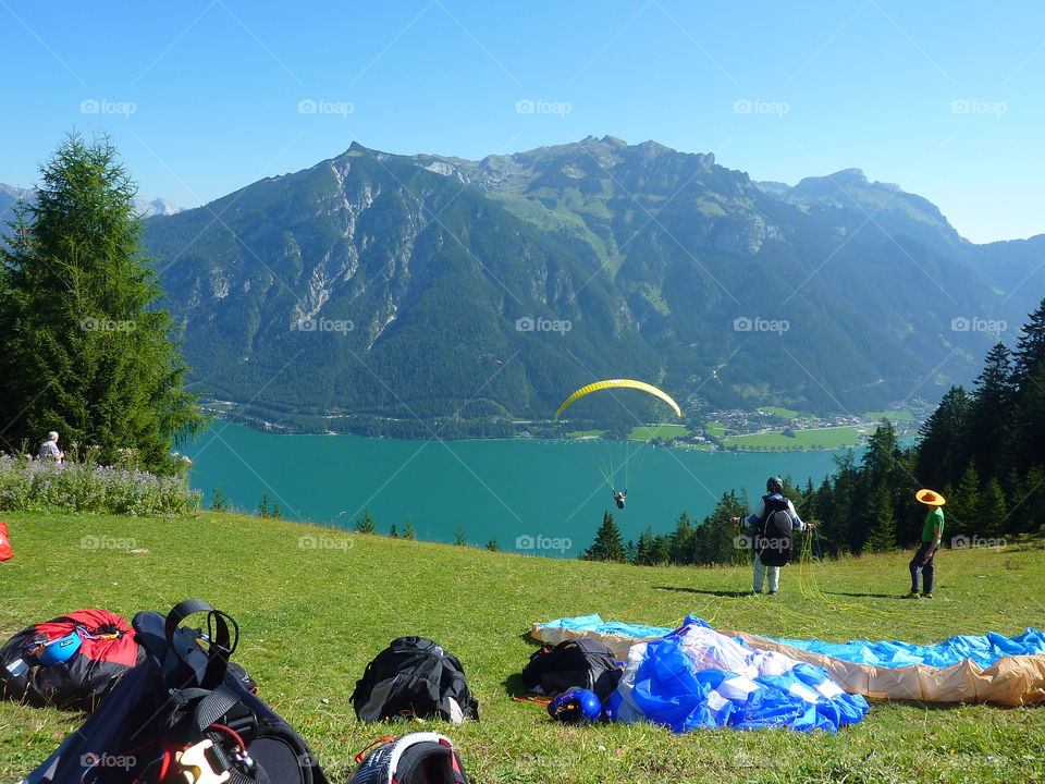 paragliding launch side