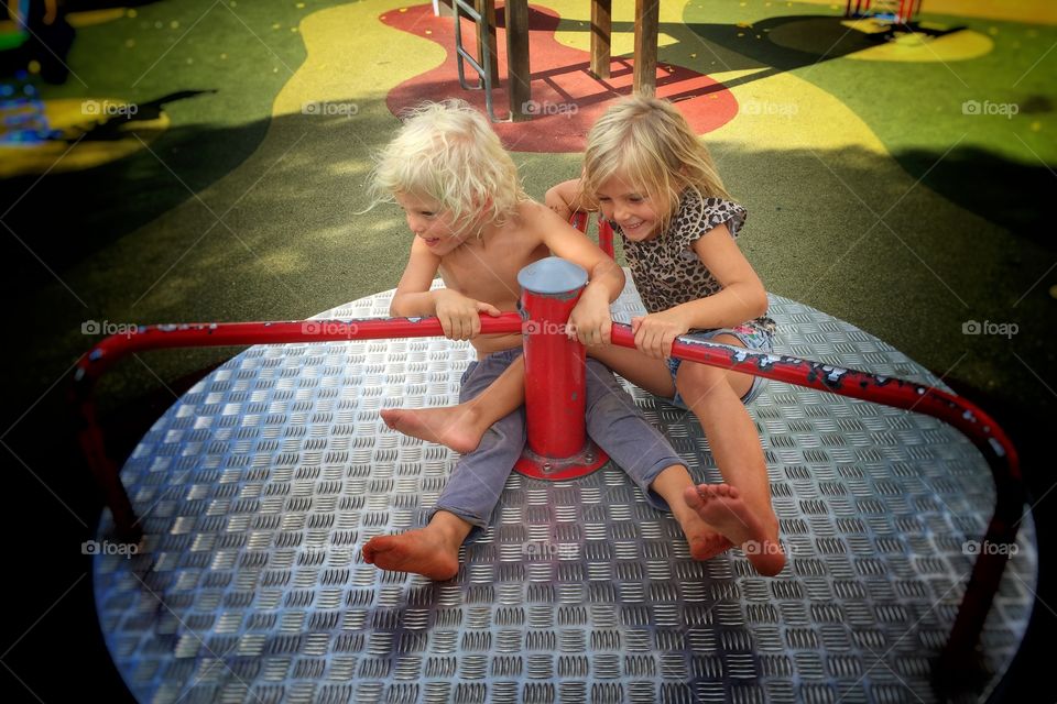 Kids playing in the park