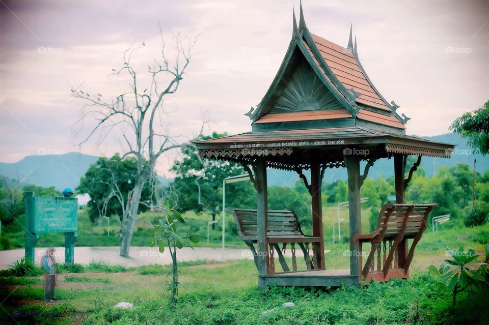 Public house . Public house in the park 