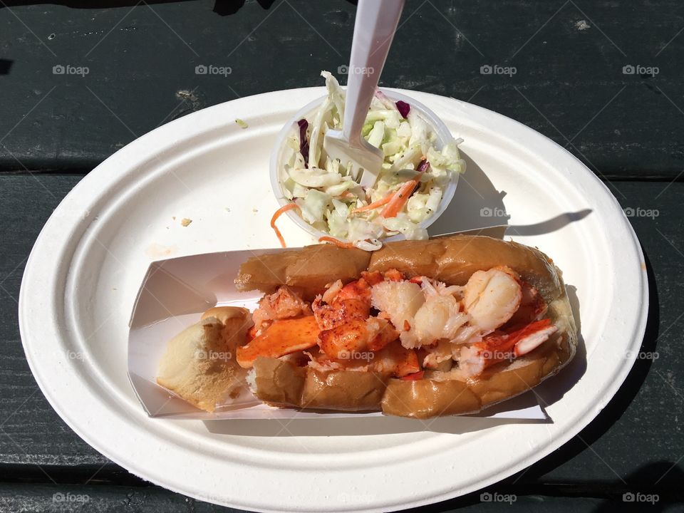 There is nothing better than a hot buttery New England Lobster Roll! I had to have a bite before I took the photo! 