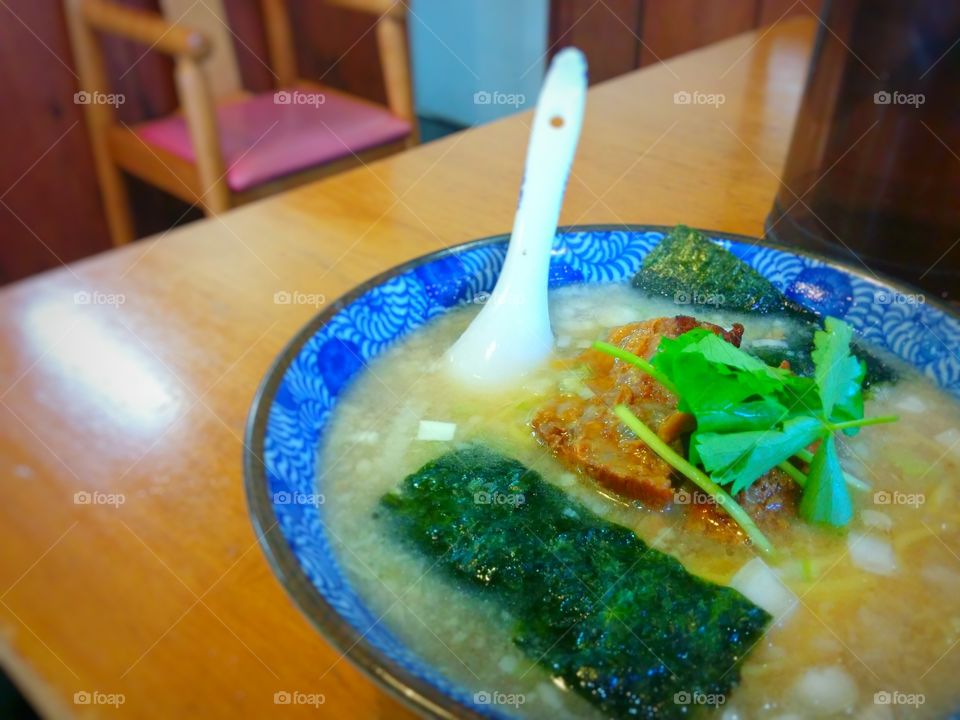 Japanese style ramen noodle