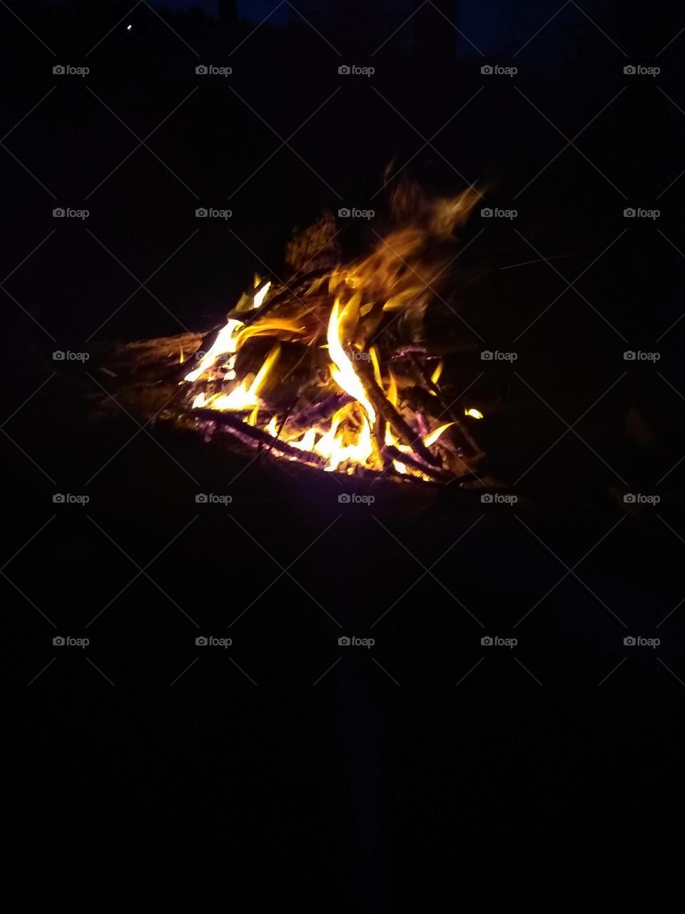 A fire to ward off the cold