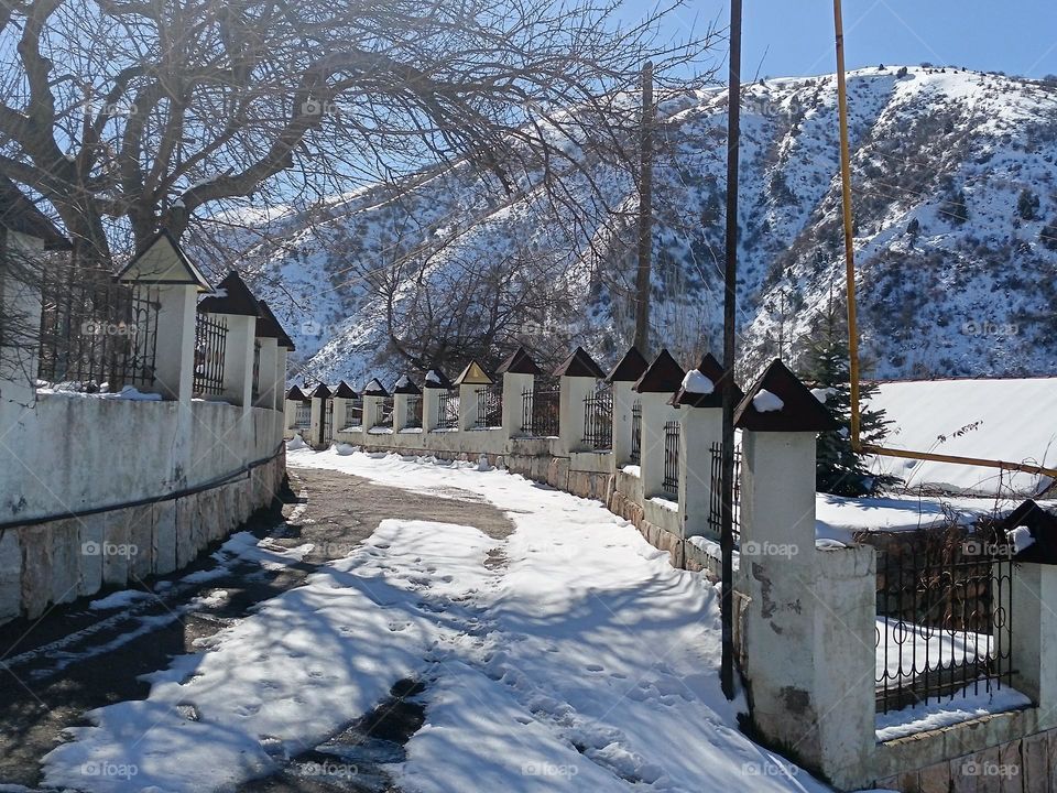 Mountain and winter fresh air