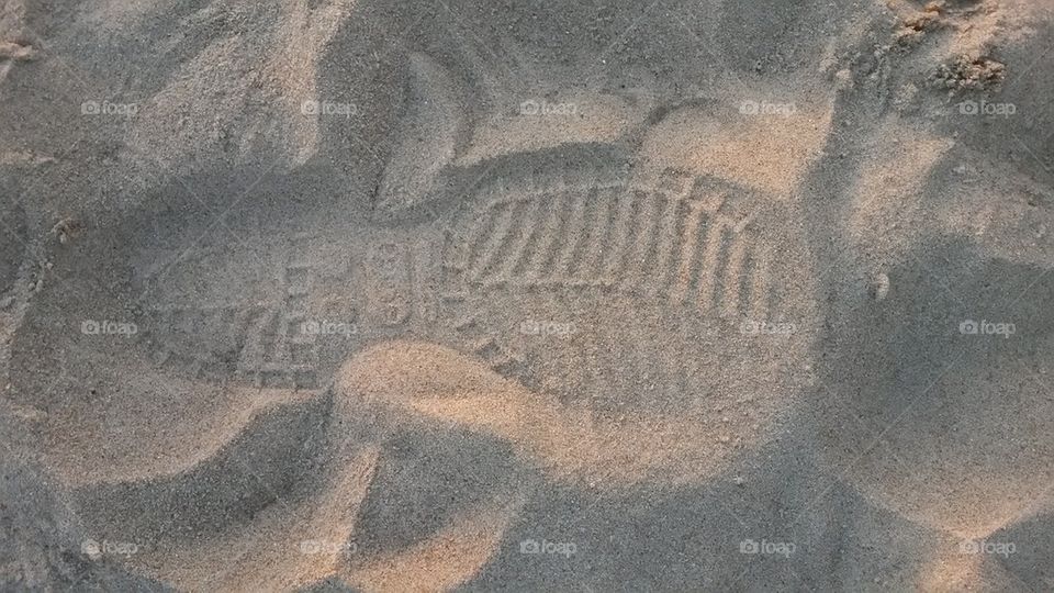 Huella en la arena