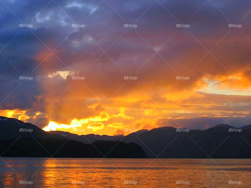 Sunset Over Bering Sea