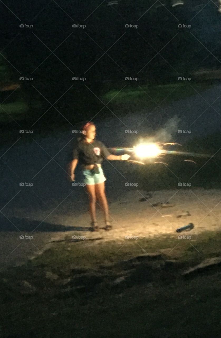 Sparkler Girl