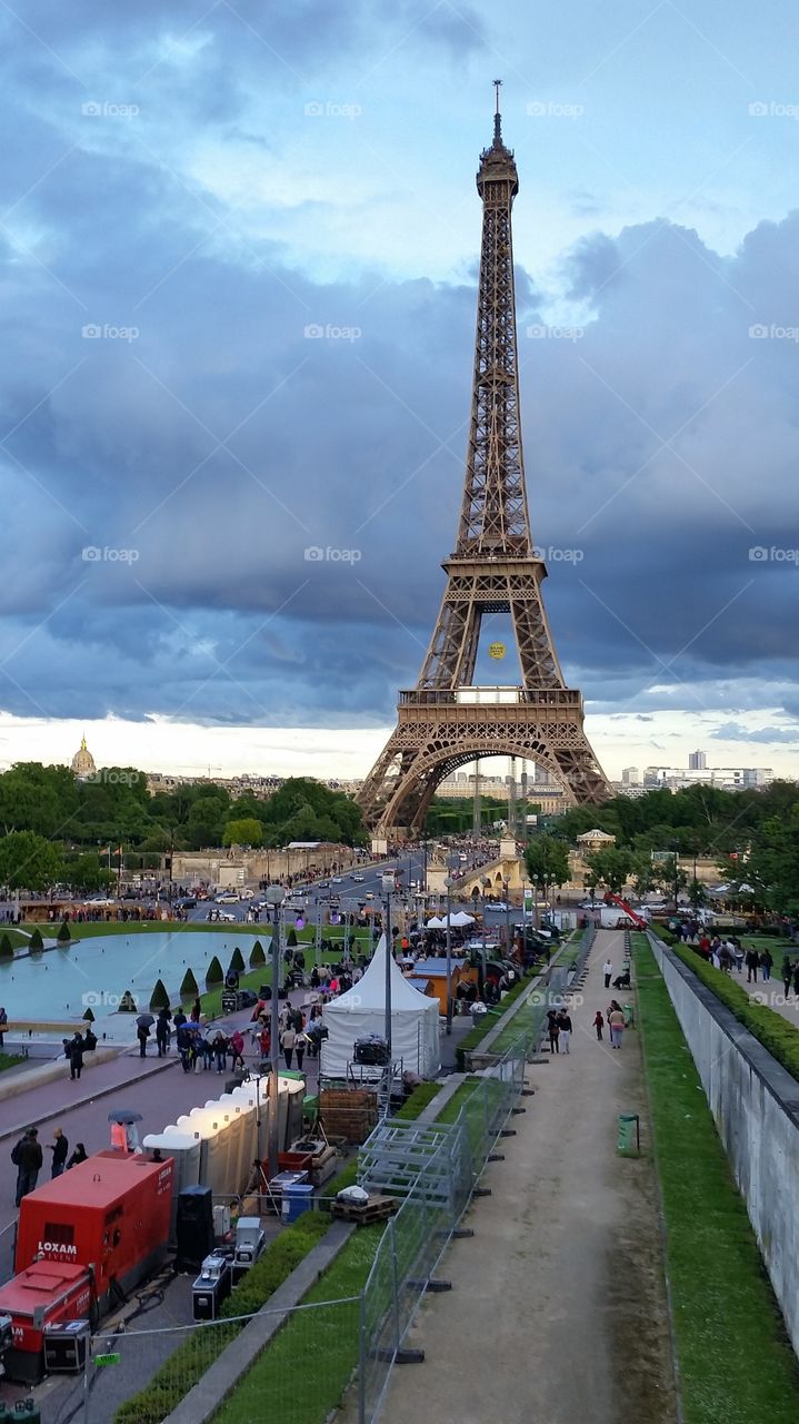 Eiffel tower during French Open