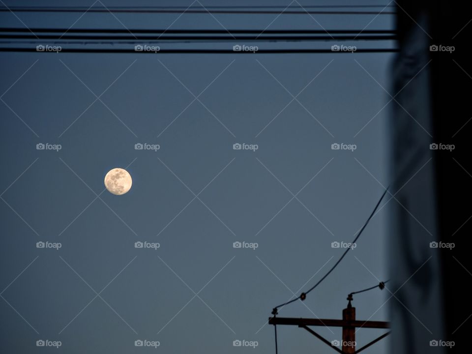 Early evening moon