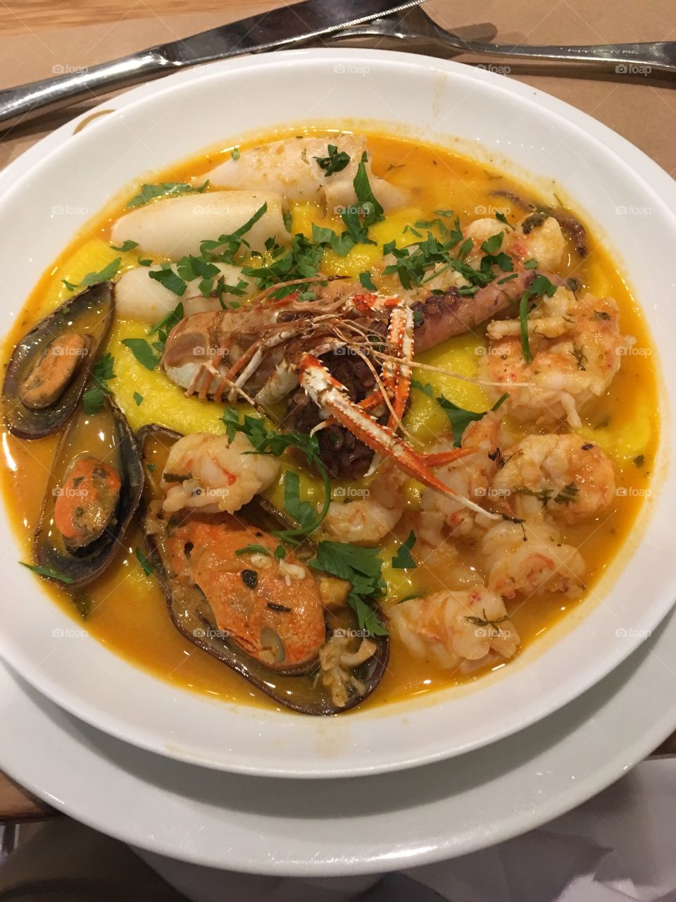 Italian food seafood