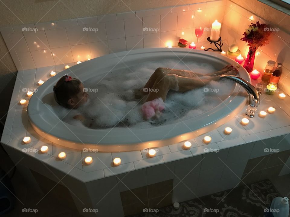 Woman bathing 
