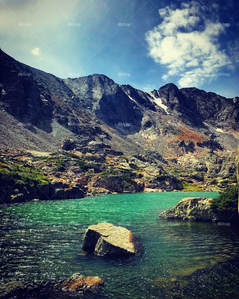 This is Skypond at the Rocky Mountain National Park. It was great finding this mountain oasis at the top of an 11,000 foot mountain!