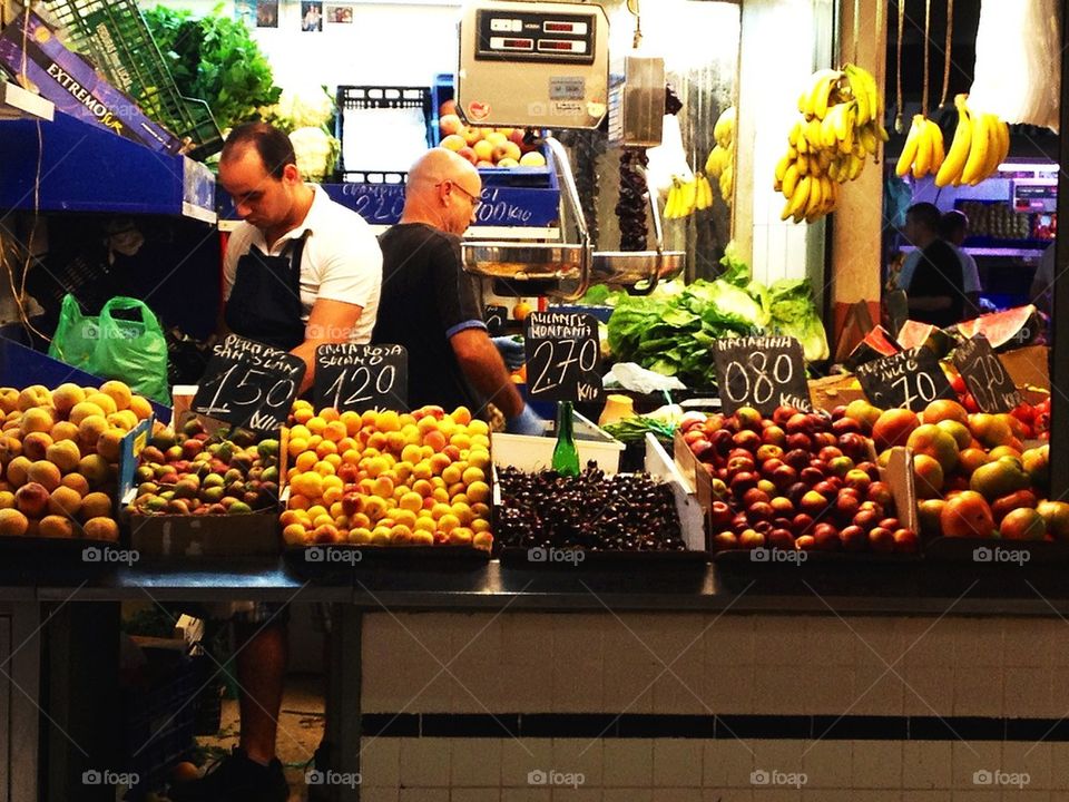 At the market