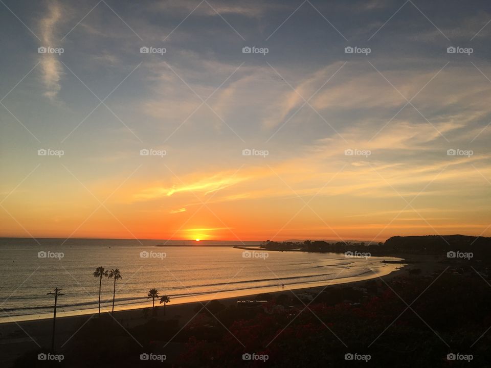 Sunset over Dana Point Harbor, Ca