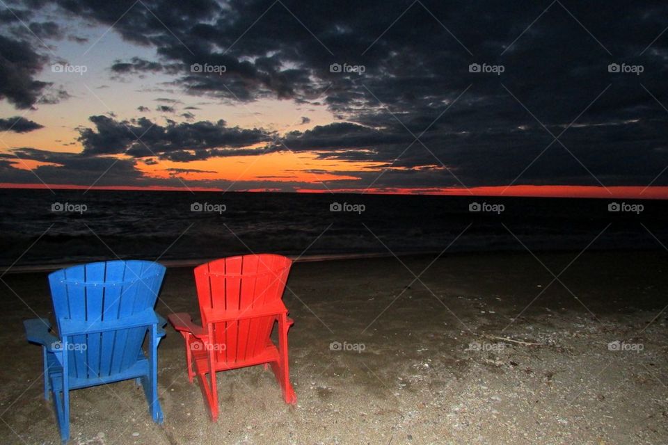 Chairs in the Sunset