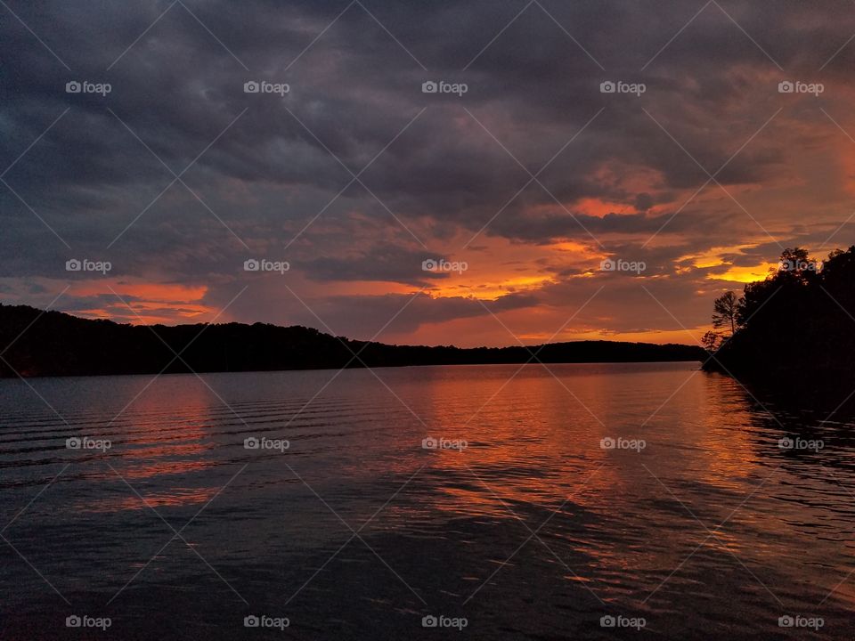 stunning red sunset