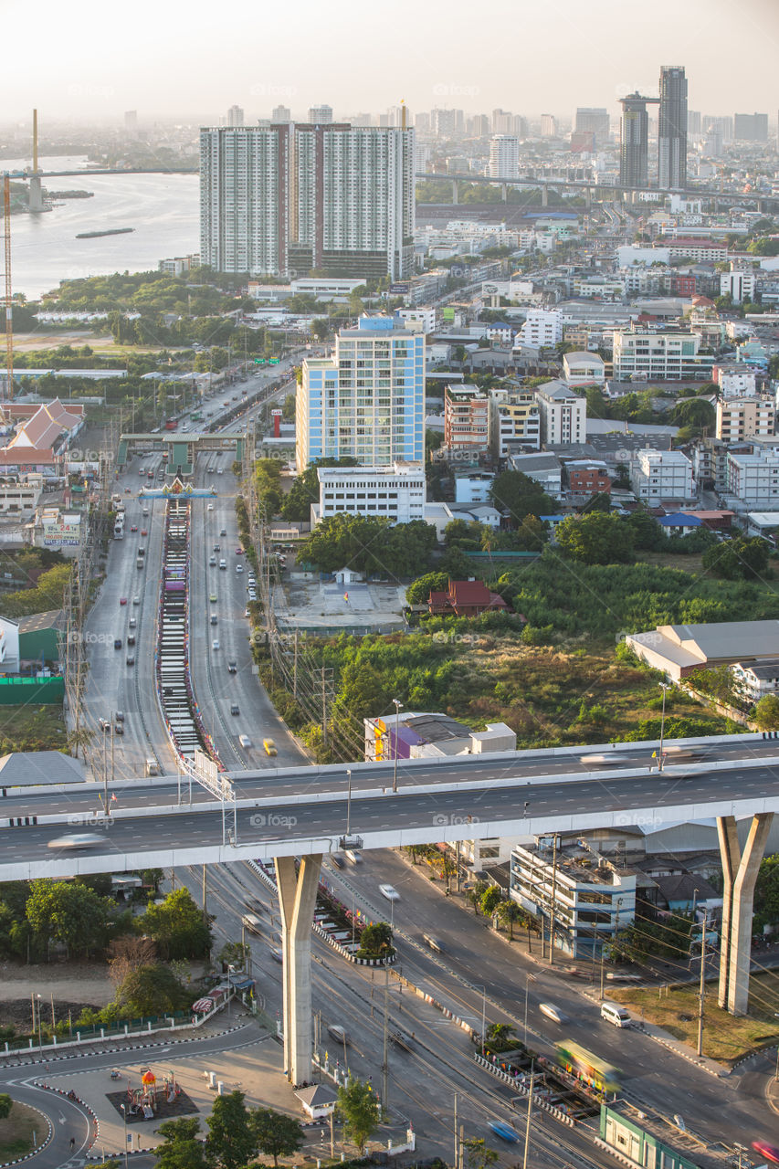 Highway in the daytime Bangkok Thailand 