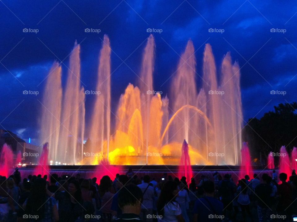 people water night fountain by maryyy
