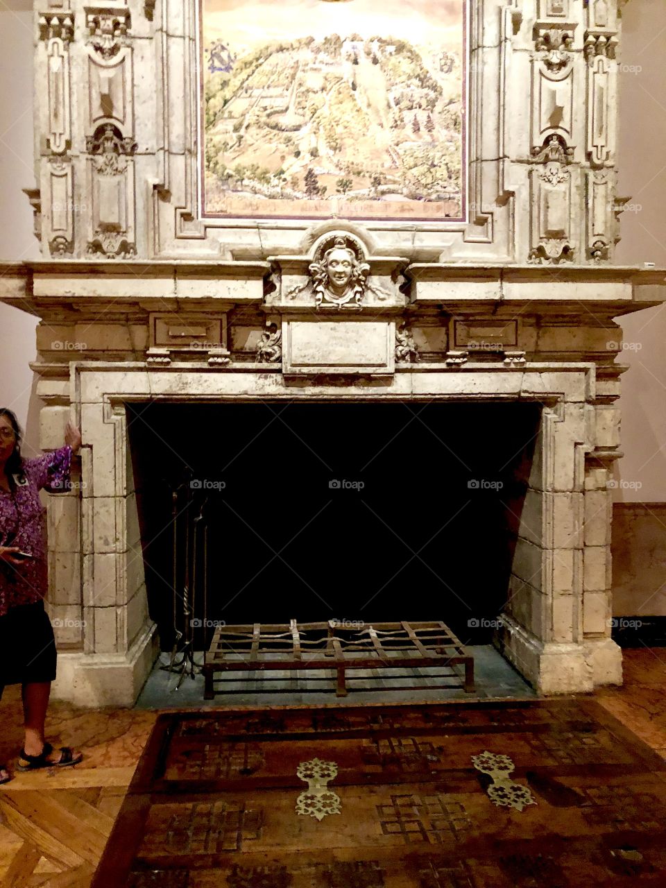 Fireplace in building