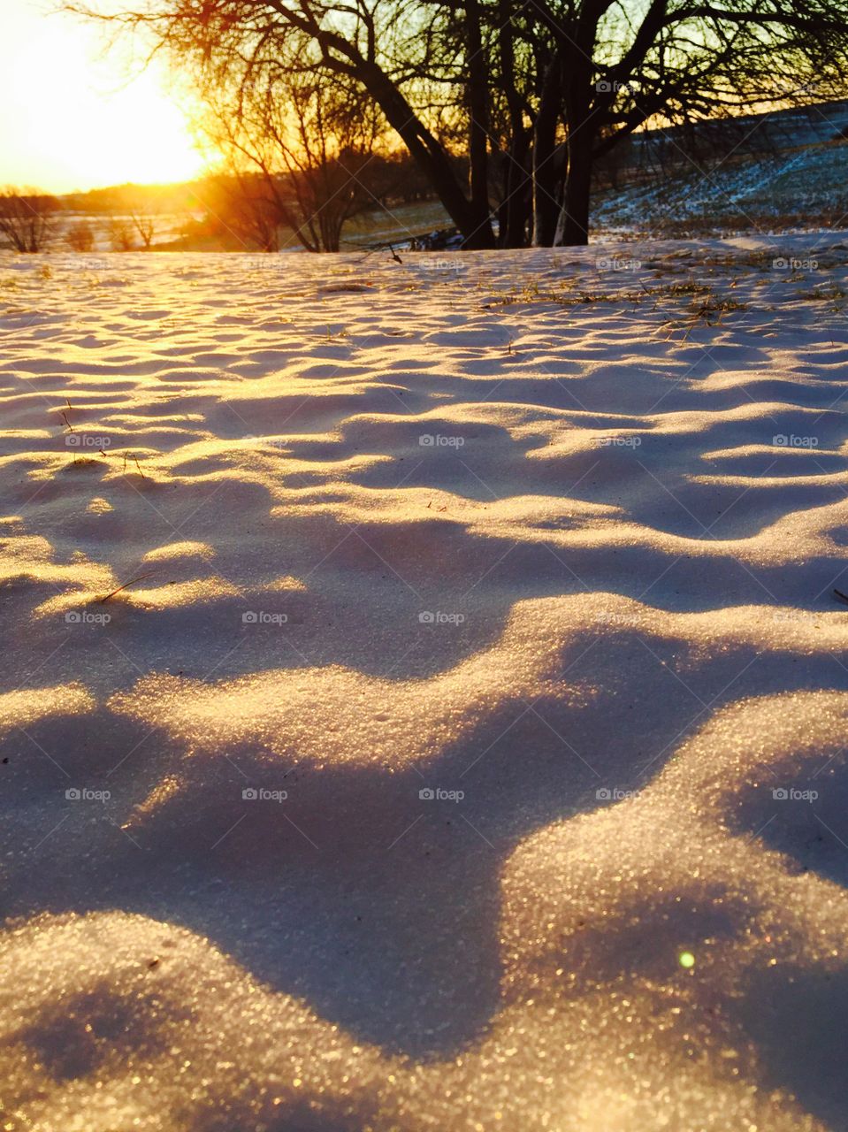 Sunset view in winter