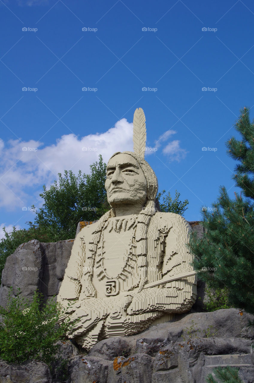 statue denmark indian billund by seeker