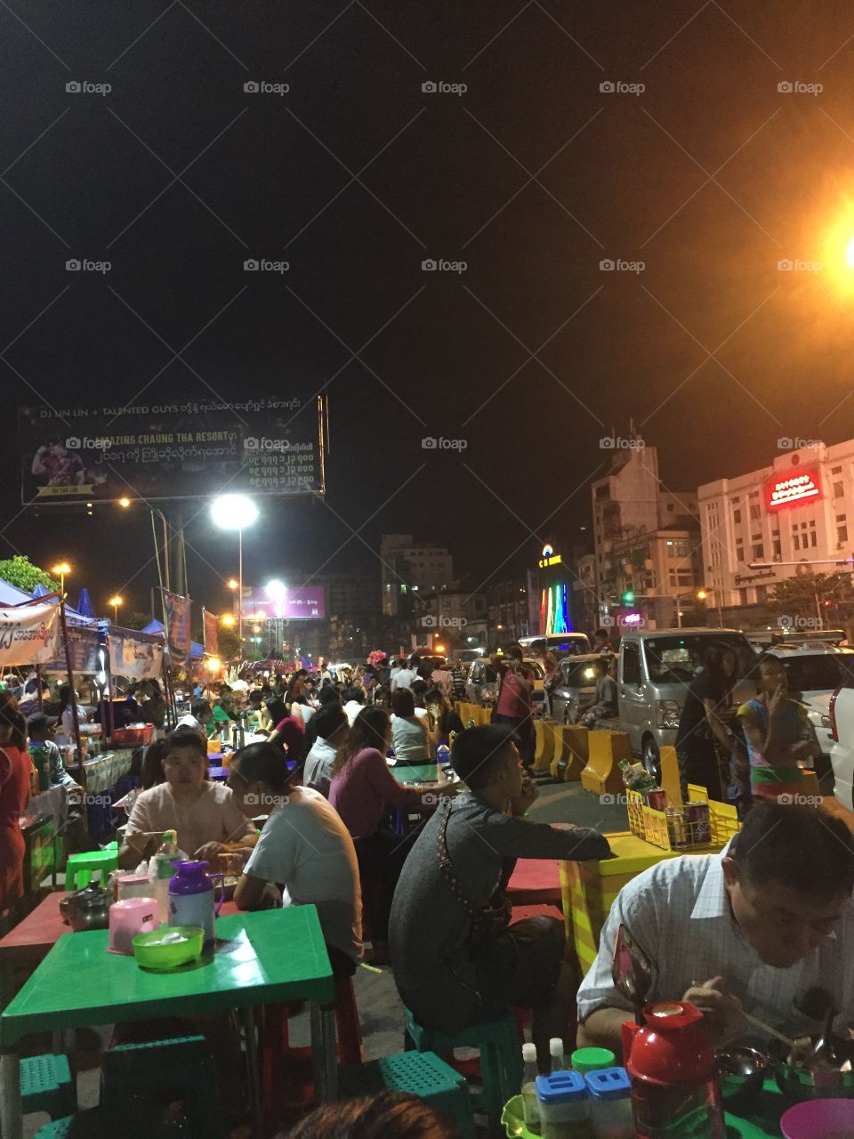 Yangon Night Market 