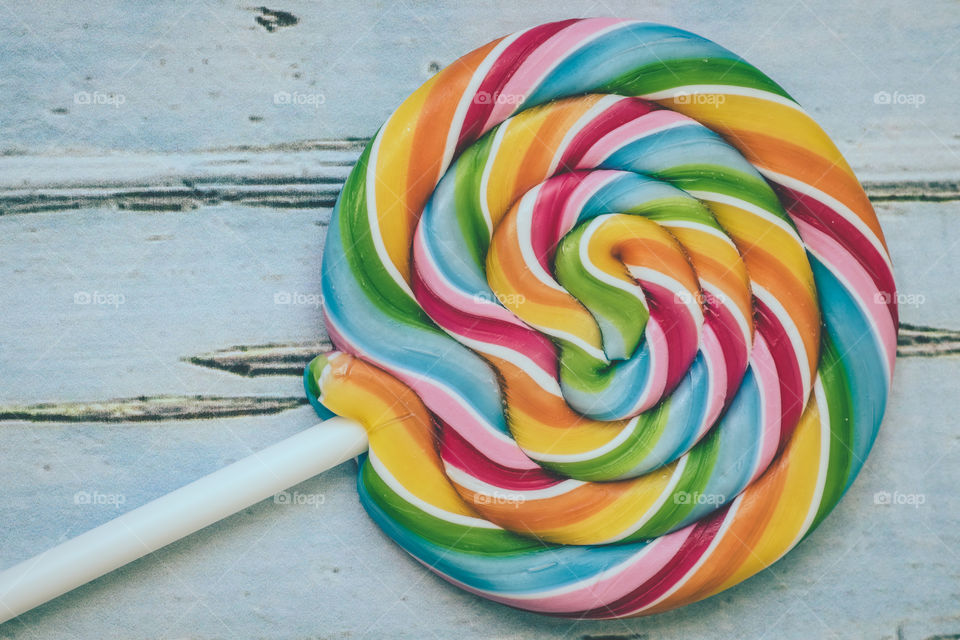 Colourful lollipop