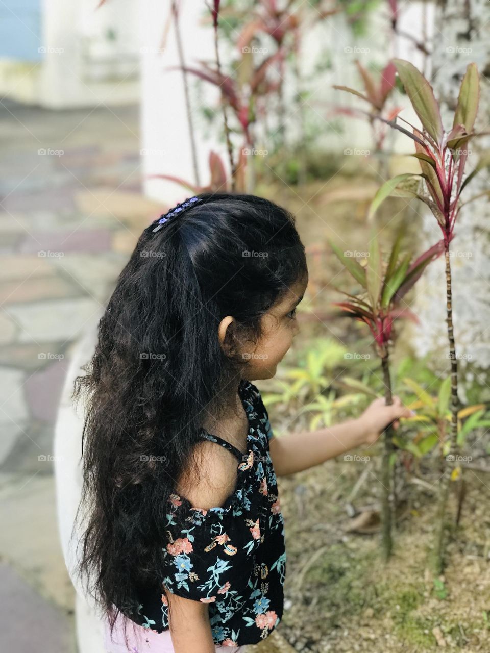 Baby girl long black hair 