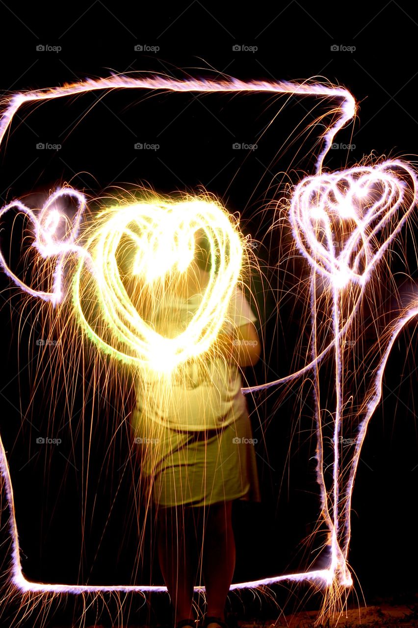3 hearts sparkler
