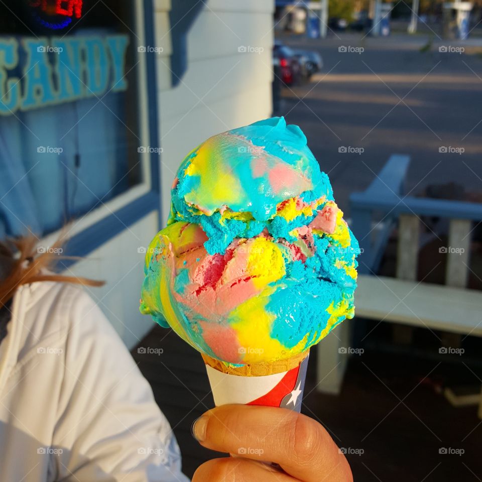 Summer Time. Colorful ice cream on Memorial day weekend